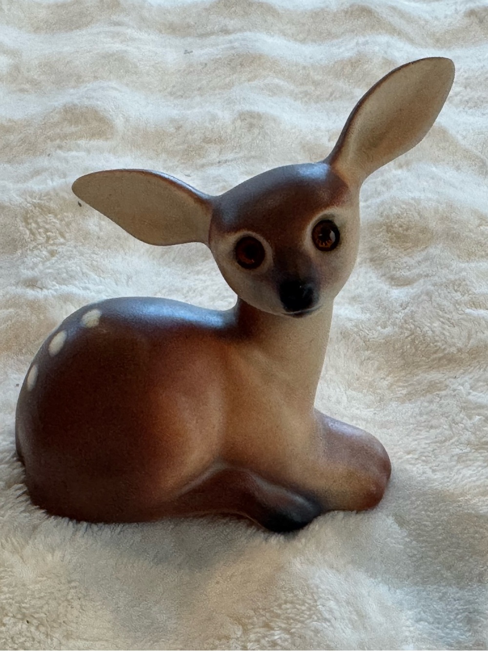 Vintage Roselane Pasadena California Pottery Baby Deer Fawn Figurine